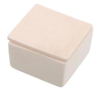 Creuset en Oxyde D'aluminium Carré avec Couvercle pour Laboratoire | Surface Non Absorbante, Oxyde D'aluminium, Beige, Usage en Laboratoire et Industrie