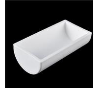 Creuset industriel Creuset en alumine demi-rond, résistant aux hautes températures, avec ou sans couvercle, 1 pièce