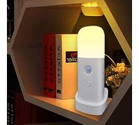 CREWEEL Motion Sensor Night Lights, Lumières de nuit dimmables avec 5 niveaux de luminosité, 2000mAh Rechargeable Battery Operated Light, Portable Motion Sensor Light for Kids Room, Bedroom,