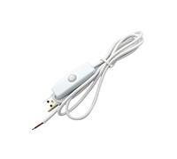 CRFFZ Lot de 10 interrupteurs USB 5 V 1,5 m de long pour lampe solaire, parfait pour un bureau et un montage mural