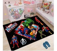 CRg-6578 Tapis Avengers Anime Tapis Salon Chambre Chevet Enfants Miracle Spider Man À Motifs Pad Garçon Cham Taille:50x80cm