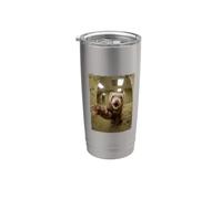 Cri Furet Bureau Salle De Pause Animal Gobelet isotherme en acier inoxydable double paroi
