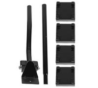 Cric de Meubles Noir, Levage Antidérapant pour Lits et Appareils | Kit de Déplacement avec Bloc Rehausseur, Acier au Carbone et Plastique, Design Ergonomique Épais