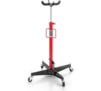 Cric hydraulique - Cric télescopique - Capacité de charge 500 kg - Hauteur de levage 112-187 cm - Pédale - Roulettes pivotantes à 360° - Pour garage/atelier - Rouge/noir