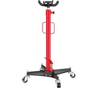 Cric hydraulique mobile pour transmission, capacité de 500 kg, hauteur de levée de 110 à 190 cm, équipé de 4 roulettes, d'une pince de préhension, d'une pédale et d'un moteur hydraulique, idéal pour l