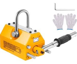 Crics magnétiques SucceBuy, capacité de levage de 880 lbs/400 kg, facteur de sécurité 2,5, néodyme et acier, aimant de levage permanent haute performance avec déverrouillage pour palans, grues d'ateli