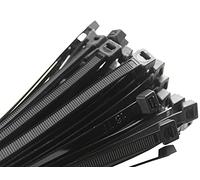 CRINSTON - Collier de Serrage 250 x 3,6 mm, Attache Câble, Serre Câbles Rilsan Nylon, Colliers Serre-Cable 250mm, Noir, Lot de 1000 Pièces.