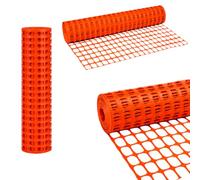 Crisalide® Filet de délimitation de chantier lourd, orange, 50 m, 160 g/m², clôture de signalisation pour creuses, travaux, événements et zones temporairement interdits