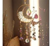 Cristal Attrape-soleil - Décoration fenêtre chaîne - Pendentif - Carillon éolien - Blanc