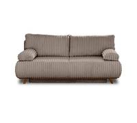 Bestmobilier Canapé droit 3 places Cristal - Taupe