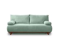 Best mobilier Canapé droit 3 places en velours Bleu