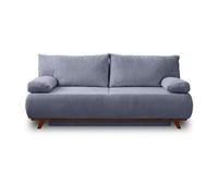 Bestmobilier Canapé droit convertible 3 places - Bleu gris
