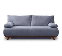Bestmobilier Canapé droit convertible 3 places - Bleu gris