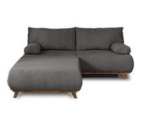 Bestmobilier Canapé droit convertible Cristal - Gris foncé