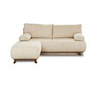 Bestmobilier canapé droit 4 places Cristal - Beige