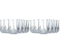Cristal d'Arques Paris - Collection Longchamp - 6 Verres Hauts 23 n Kwarx - Brillance, Transparence et Haute Résistance - Moulures Iconiques - Fabriqués en France (Lot de 2)