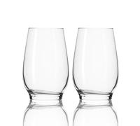 Cristal D'arques Ultime Lot de 2 verres hauts en verre taillé de 370 ml, passent au lave-vaisselle, base lestée - Verres élégants en cristal pour boissons et cocktails