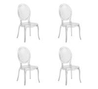 CRISTALIO | Lot de 4 - Chaise à quatre pieds Transparent