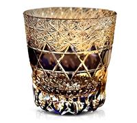 Cristalyn Coffret Whisky Cadeau Homme Verre Cristal Fait Main Kiriko Kiku Tsunagi - Idée Cadeau de Luxe pour Papa Anniversaire Fête des Pères (Coffret, 250ml)