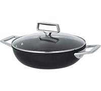 Castel´Pro Sauteuse Inox Revêtue 2 anses Couvercle verre Exceliss + CRISTEL D28 cm SC
