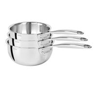Cristel S3Ccpf Serie de 3 Casseroles 16 a 20 cm Castel Pro 5 Ply Poignee Fixe