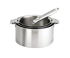 Cristel S3CZL Série de 3 Casseroles Strate Amovible + 1 Poignée INOX Zenith