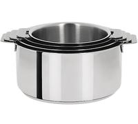 Cristel - S4CQ - Série de 4 Casseroles 14-16-18-20cm sans poignée Amovible - Collection Mutine