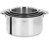 Cristel - S4CQMP- Série de 4 Casseroles INOX 14-16-18-20cm sans poignée Amovible - Collection Casteline