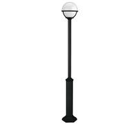 Cristher Lighting- Lampadaire extérieur Clic Clac Globo, 1x E27 finition noire, usage extérieur, IP43, H.182 cm en polyamide, idéal pour l'éclairage des allées extérieures.