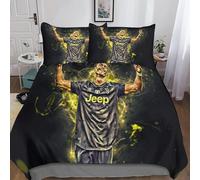 Cristiano Ronaldo D Housse De Couette Avec Taies D'oreiller Housse De Parure De Lit Football Housses De Couettes Respirante Douce Et Confortable Pour