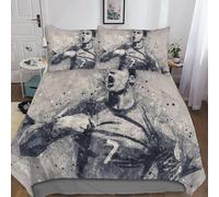 Cristiano Ronaldo Housse De Couette, D Football Motif Imprim¿¿ Parure De Lit Housses De Couettes En Microfibre Avec Fermeture ¿¿Clai Parure De Couette A