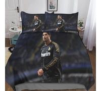 Cristiano Ronaldo Housse De Couette D Motif Imprim¿¿ Football Parure De Lit Housses De Couettes En Microfibre Avec Fermeture ¿¿Clai Parure De Couette Av