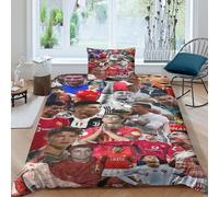Cristiano Ronaldo Housse De Couette Football Star - Parure De Lit Single£¿Xcm£© Avec Fermeture ¿¿Clair Sets De Housse Couette En Microfibre Avec Assortie
