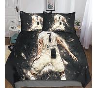 Cristiano Ronaldo Housse De Couette Parure De Lit De Housses De Couettes Football Parure De Couette D Microfibre Avec Taies D'oreiller Pour Garcon Ado