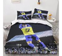 Cristiano Ronaldo Parure Football Goat Football Star Al Nassr De Lit En Housse De Couettes Imprim¿¿ Housse De Couette Polyester Et Taies D'oreiller Do