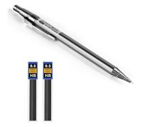 Critérium métallique noir 0,5 mm adapté aux esquisses, porte-mine étudiant fourni avec deux recharges HB, 1 pièce