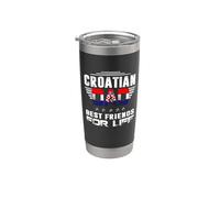 Croatian Dad Best Friends For Life Funny For Fathers Daddy Gobelet isotherme en acier inoxydable double paroi
