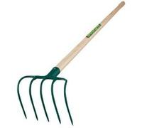 Leborgne Croc à fumier 5 dents – Manche bois PEFC 130cm, acier forgé trempé, assemblé en France