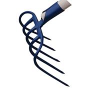 Outils Perrin – Croc à fumier à douille sans manche – 5 dents – 21 cm