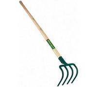Leborgne – Croc de jardin 4 dents – Manche bois percé PEFC 130 cm – Têtes acier forgé et trempé