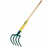 Leborgne – Croc de jardin 4 dents – Manche bois percé PEFC 130 cm – Têtes acier forgé et trempé