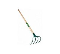 Leborgne - Croc de pépiniériste 4 dents - Têtes 16 cm en acier forgé, manche bois 130 cm