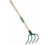 Leborgne - Croc de pépiniériste 4 dents - Têtes 16 cm en acier forgé, manche bois 130 cm