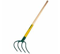Leborgne - Croc de pépiniériste 4 dents - Têtes 16 cm en acier forgé, manche bois 130 cm