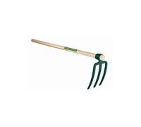 Leborgne Croc de jardin forgé 3 dents 14 cm, manche bois percé PEFC 100% 110 cm (406111)