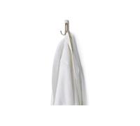 Command Crochet Double Grand Modèle en Nickel Satiné pour Salle de Bains, 1 Crochet et 2 Grandes Languettes, 1,8 kg - Accrochage Sans Dommage