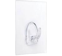 Crochet adhérent ventousé - INOFIX - 80x62mm - Transparent - Fixation à ventouse - Ronde