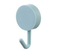 Crochet adhésif à base ronde pour clés et plat, Light blue | Crochet incurvé unique, adhésif sur murs plats, rangement dédié pour serviettes et articles ménagers