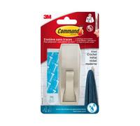 Crochet adhésif métal gris Command 3M jusqu'à 2,2 kg