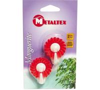 Crochet adhésif - METALTEX - Marguerite - Lot de 2 - Rouge et blanc - Pratique et décoratif